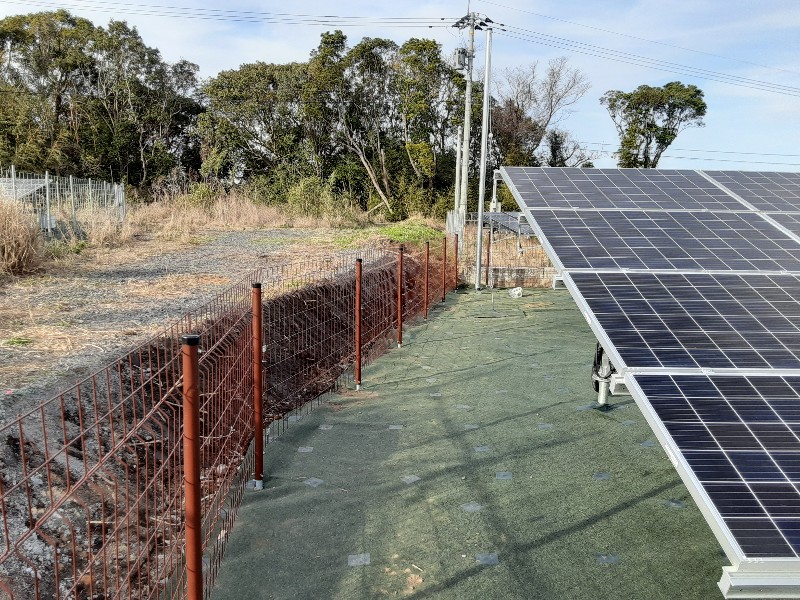 太陽光発電所完工間近